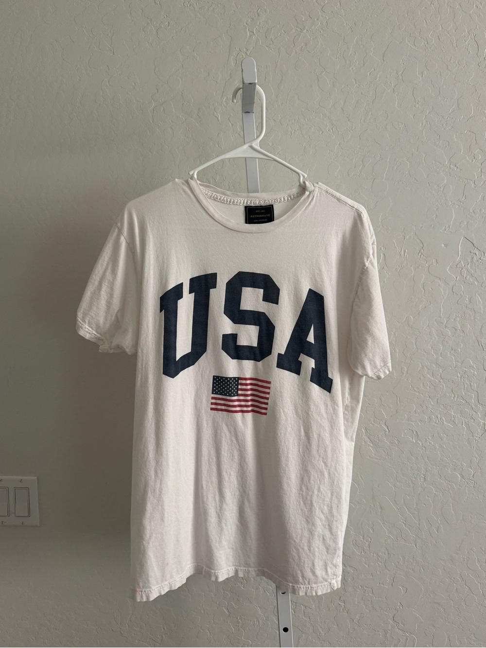 Women's White USA Graphic Short Sleeve Tee
